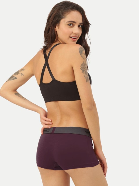 FREECULTR Women Maroon Solid Boyshorts Briefs - Image 6