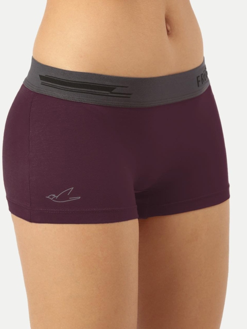 FREECULTR Women Maroon Solid Boyshorts Briefs - Image 3