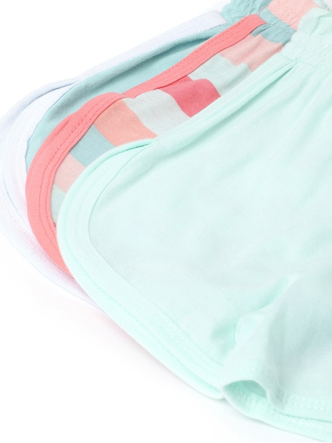 MiArcus Boys Pack of 3 Green & White Cotton Regular Shorts - Image 9