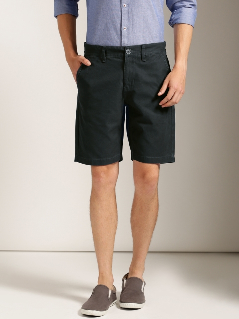 Men Navy Solid Chino Shorts