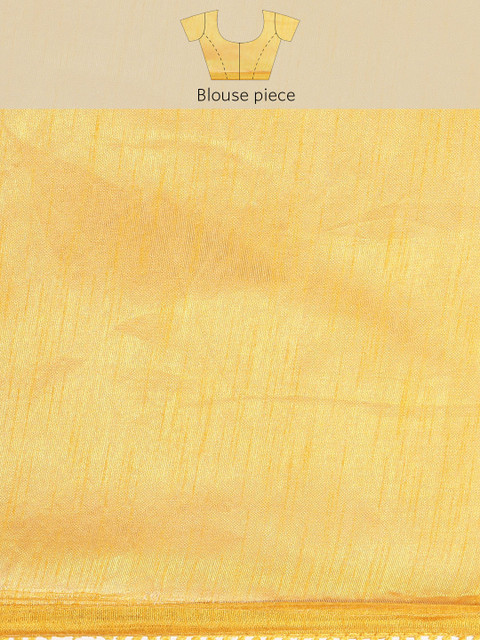 Sangria Yellow Floral Pure Chiffon Saree - Image 7