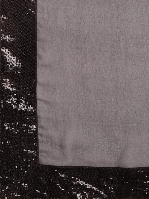 Sangria Black Sequinned Pure Georgette Saree - Image 6