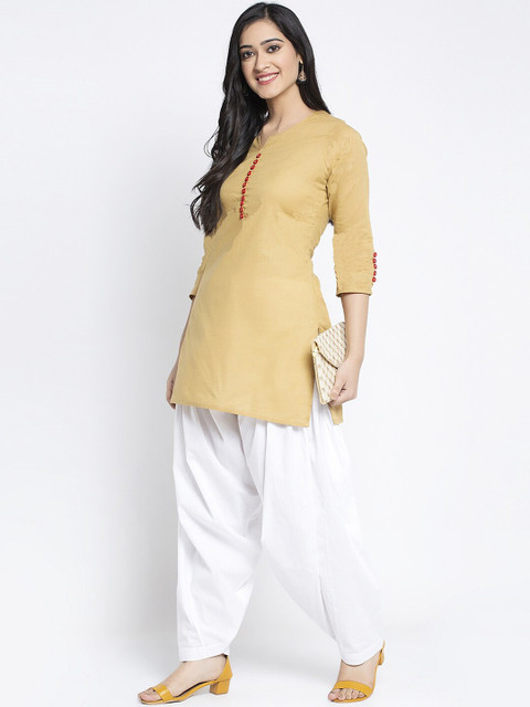 GRACIT Women White & Purple Pack of 2 Solid Cotton Salwars - Image 5