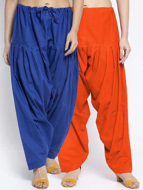 GRACIT Women Pack of 2 Solid Regular Fit Cotton Salwars