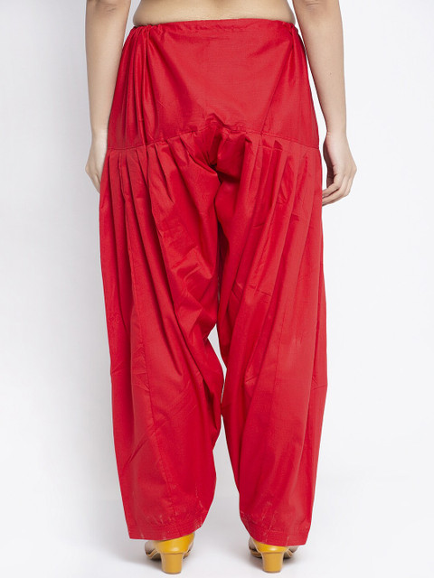 GRACIT Women Pack of 2 Navyblue & Red Solid Loose Fit Cotton Salwar - Image 3