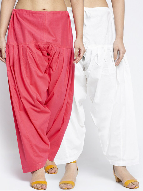 GRACIT Women Pack Of 2 Solid Cotton Salwars