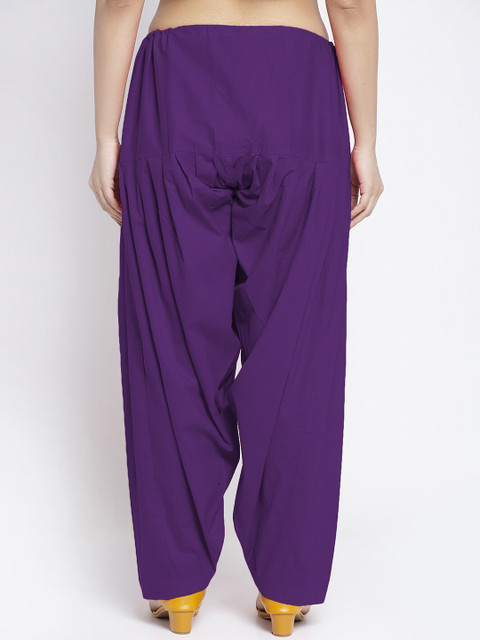 GRACIT Women Purple & Blue Pack of 2 Solid Cotton Salwars - Image 4