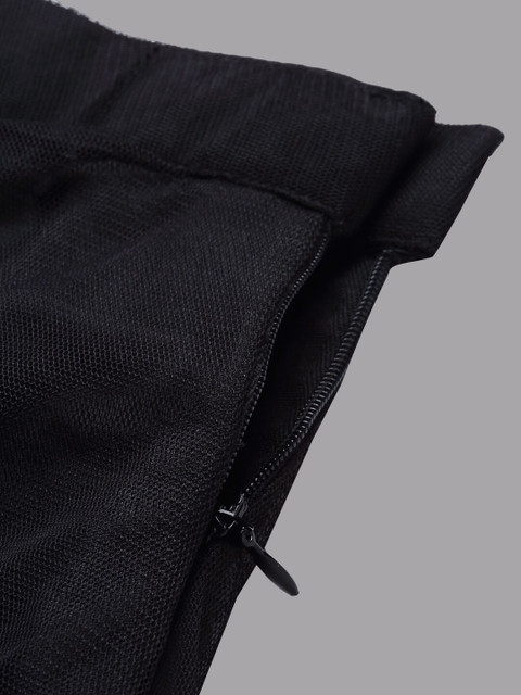 NEUDIS Women Black Solid Flared Maxi Lehenga Skirt - Image 6