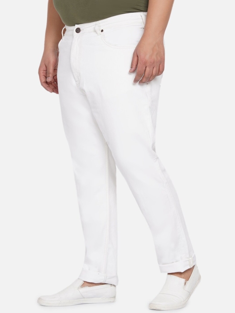 John Pride Plus Size Men White Stretchable Jeans - Image 3