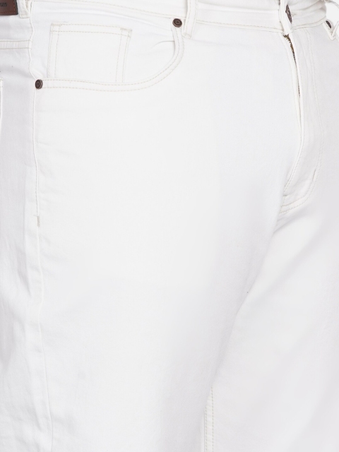 John Pride Plus Size Men White Stretchable Jeans - Image 6