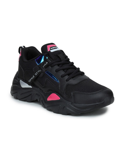 ABROS Women Black Mid-Top Mesh Running Shoes - Image 2