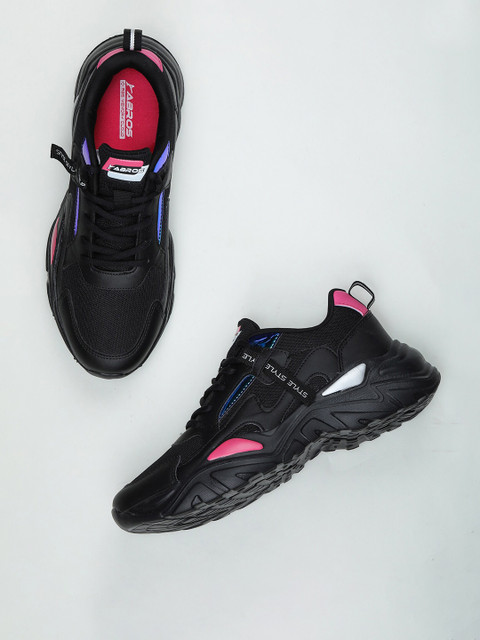 ABROS Women Black Mid-Top Mesh Running Shoes - Image 7