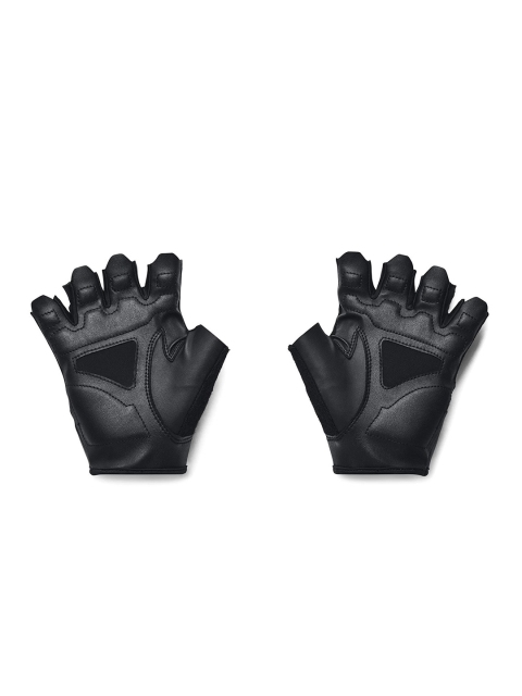 UNDER ARMOUR Men Black & Grey Solid Training Gloves with Wrist Strap - Image 2