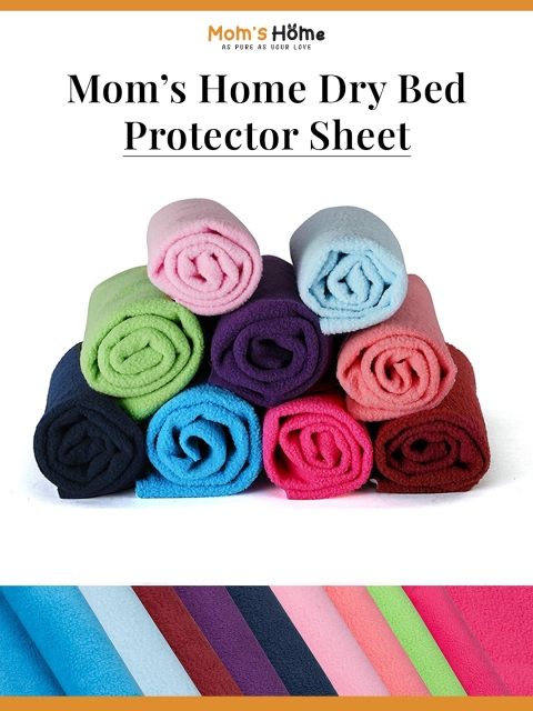 Moms Home Infants Kids Pack Of 2 Solid Waterproof Protector Dry Sheet - Image 5