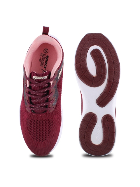 Sparx Women Maroon Mesh Running Non-Marking Shoes - Image 5