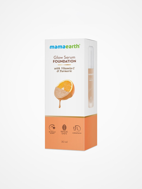 Mamaearth Glow Serum Foundation with Vitamin C & Turmeric 30 ml - Crme Glow 02