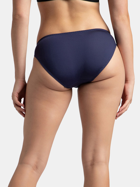 Jockey Medium Coverage Soft Touch Microfiber Lace Styled Bikini With StayFresh Treatment-1813 - Image 3