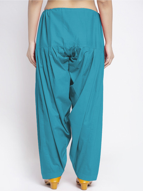 Jinfo Women Pack Of 2 Red & Blue Loose Fit Solid Cotton Salwar - Image 3