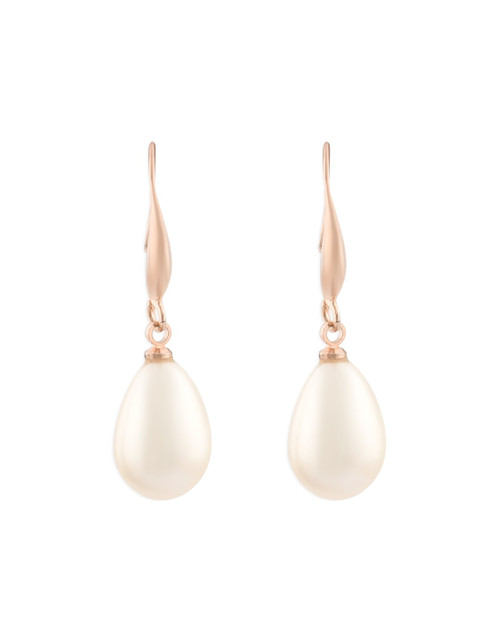 AMI Rose Gold Contemporary Drop Earrings - Image 5