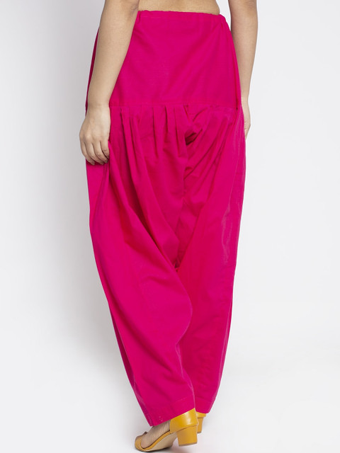 Jinfo Women Pack Of 2 Solid Pure Cotton Loose-Fit Salwars - Image 4