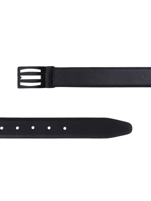 Teakwood Leathers Men Black & Brown Textured Leather Reversible Belt - Image 5