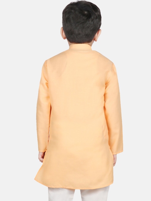 SG YUVRAJ Boys Orange Kurta - Image 4