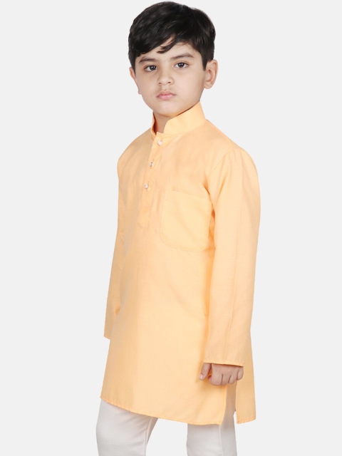 SG YUVRAJ Boys Orange Kurta - Image 3