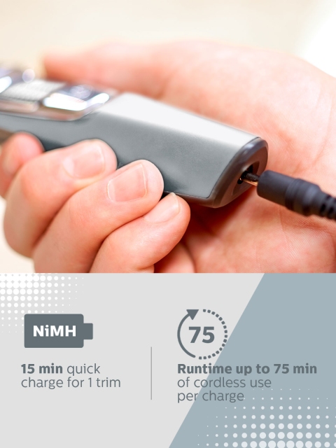Philips Men MG3760/33 All-in-One Cordless Trimmer for Face, Head & Body - Grey - Image 3