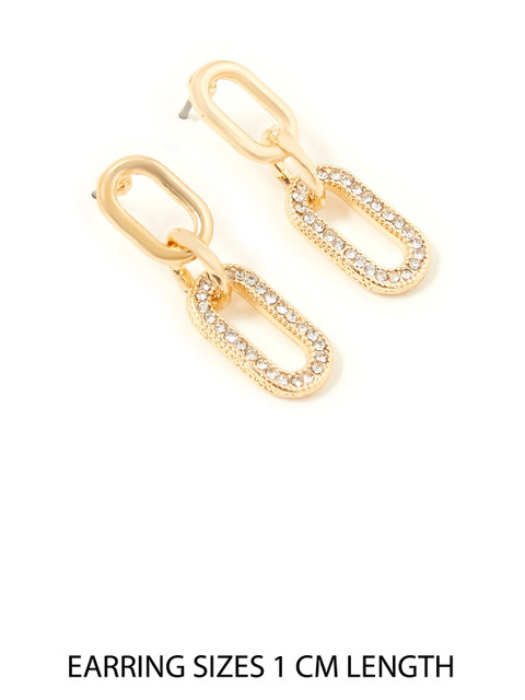 Accessorize London Women Harvest Pave Chain Drop Earring - Image 5