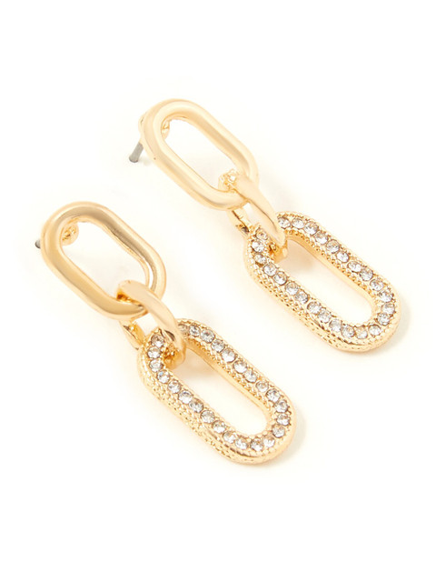 Accessorize London Women Harvest Pave Chain Drop Earring - Image 2