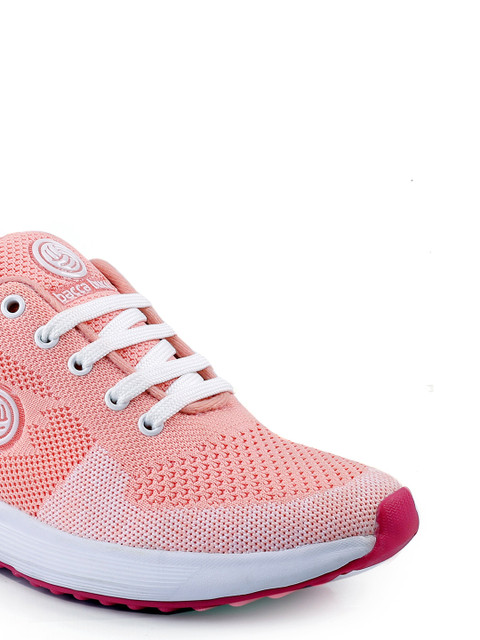 bacca bucci Women Orange Mesh Running Non-Marking Shoes - Image 5