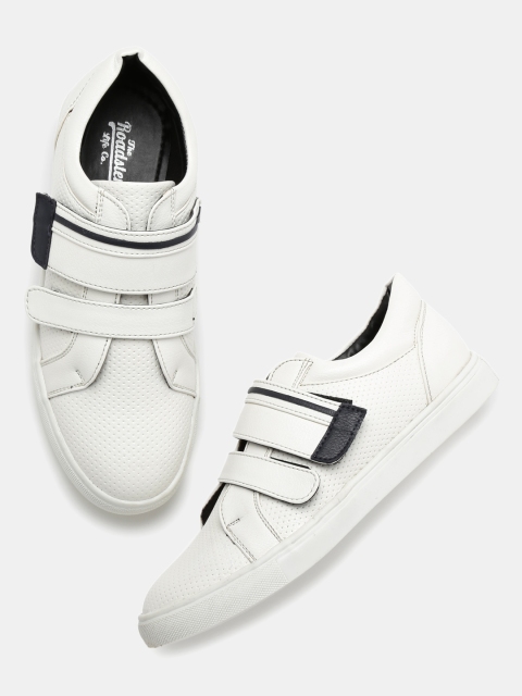 Men White Perforated Sneakers