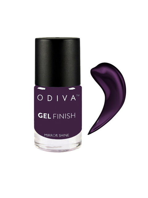 ODIVA Gel Finish Mirror Shine Nail Polish - Berry Splash 68 - Image 2
