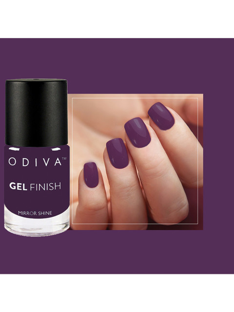 ODIVA Gel Finish Mirror Shine Nail Polish - Berry Splash 68 - Image 4