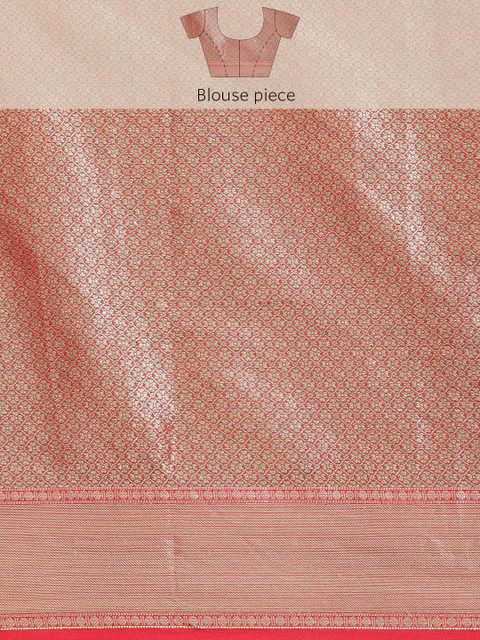 Silk Land Black & Red Woven Design Zari Kanjeevaram Saree - Image 7