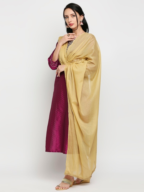 Dupatta Bazaar Khaki Pure Cotton Dupatta - Image 3