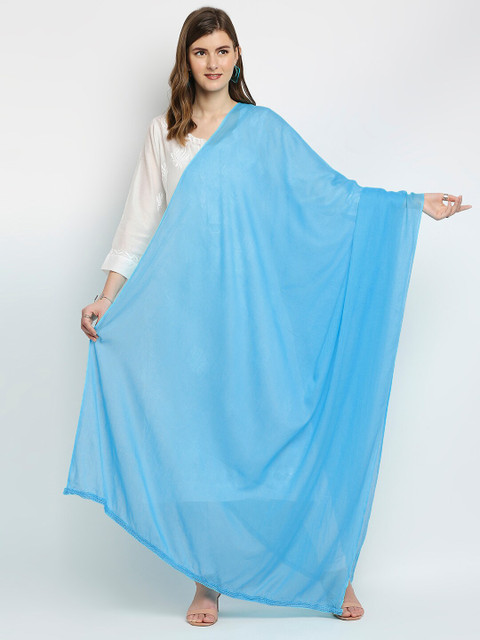 Dupatta Bazaar Blue Pure Cotton Dupatta