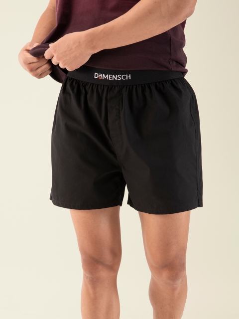 DAMENSCH Men Pack of 2 Assorted Ultra-Light Cotton Regular Fit Inner Boxer - Image 4