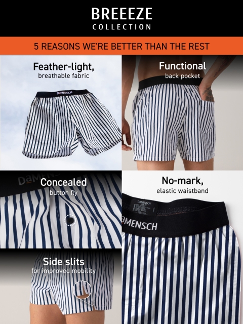 DAMENSCH Men Pack of 2 Assorted Ultra-Light Cotton Regular Fit Inner Boxer - Image 2