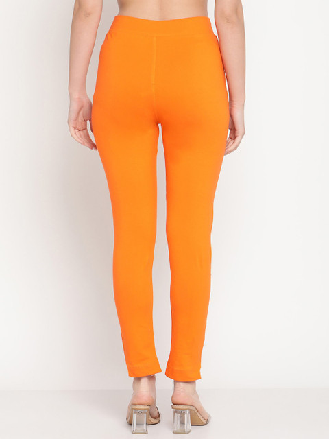 TAG 7 Women Orange Solid Leggings - Image 4