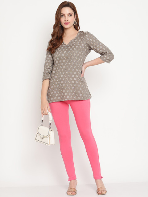 TAG 7 Women Pink Solid Ankle-Length Leggings - Image 5