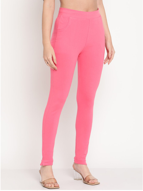 TAG 7 Women Pink Solid Ankle-Length Leggings - Image 2