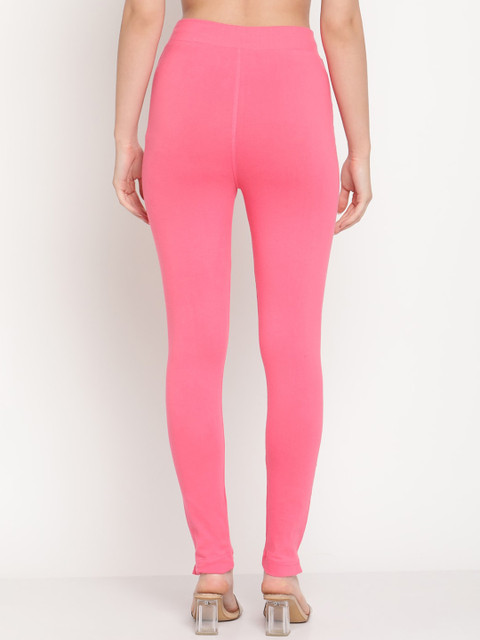 TAG 7 Women Pink Solid Ankle-Length Leggings - Image 4