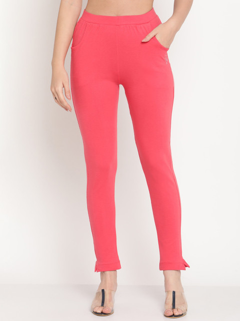 TAG 7 Women Pink Solid Kurti Pant