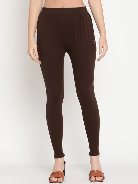 TAG 7 Women Brown Solid Ankle-Length Legging