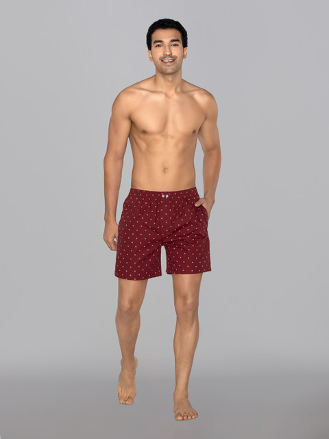 XYXX Men Printed Astor Maroon Super Combed Cotton Boxer Shorts - Image 4