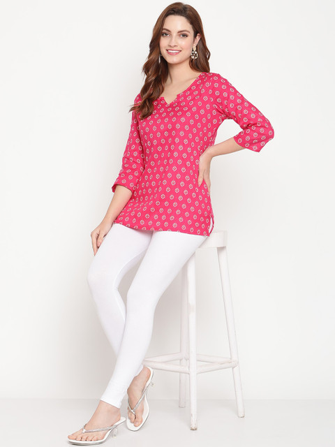 TAG 7 Women Pack Of 2 Solid Ankle-Length Leggings - Image 5