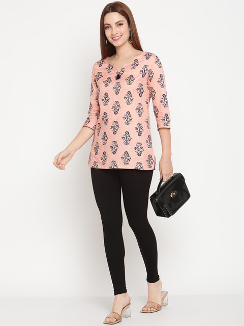 TAG 7 Women Pack Of 2 Solid Comfort-Fit Ankle-Length Leggings - Image 5