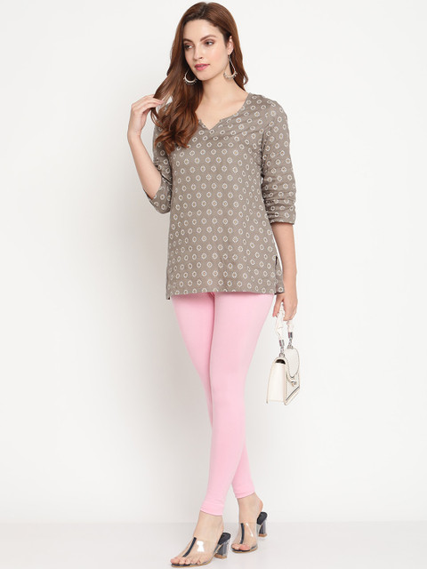 TAG 7 Women Pack Of 2 Solid Comfort-Fit Ankle-Length Leggings - Image 5