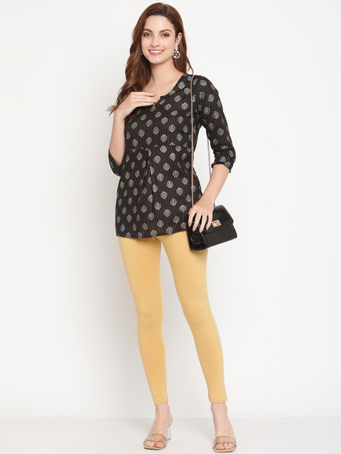 TAG 7 Women Pack Of 2 Solid Comfort-Fit Ankle-Length Leggings - Image 5